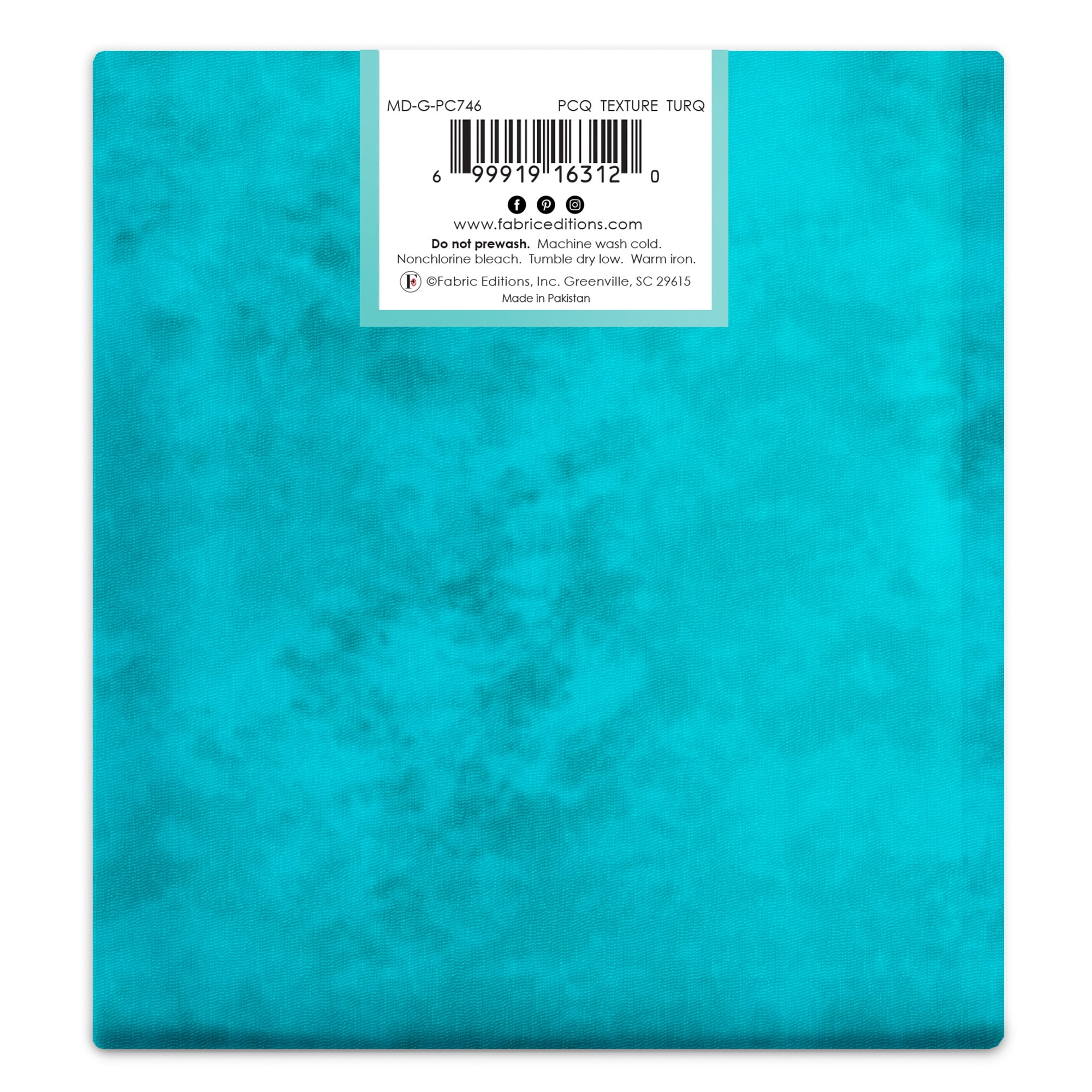 Create It 18"x21" 100% Cotton Textured Precut Sewing & Craft Fabric, Turquoise 10 Pieces