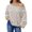 Beige, variant on Women Striped Off Shoulder Knit Pullover Sweater Oversized Loose Long Sleeve Drop Shoulder Knit Top Soft Casual Fall Winter Blouse Fashion Daily Outfit S-XXL