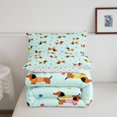 thumbnail image 5 of Homewish Funny Dachshund Animal Twin Comforter Sets,Polka Dot Bedding Set,Light Blue,Polkadot Reversible,2-Piece,1 Comforter and 1 Pillowcase, 5 of 7