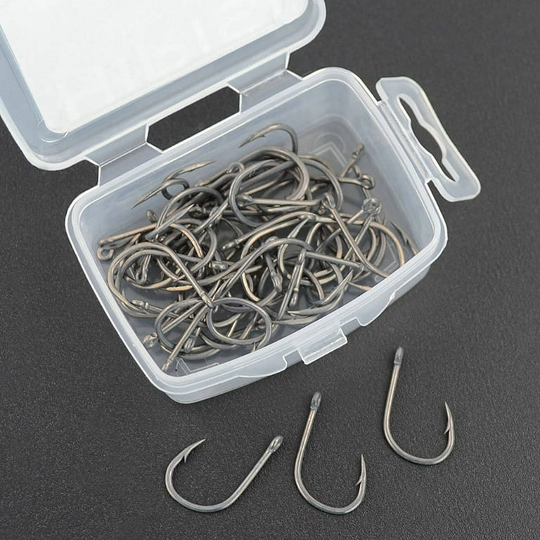 100Pcs Barbed Coated Carp Fishing Hooks with Eye Design Made By