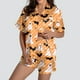 thumbnail image 1 of MKLEKYY Pijama Corto De Dos Piezas Para Mujer, Conjunto De Pantalones Cortos De Manga Corta Con Cuello En V, 1 of 4