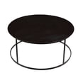 thumbnail image 3 of Boraam Robertson 37.5in. Round Metal 16.5in H Coffee Table - Dark Brown Finish, 3 of 7