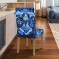 thumbnail image 5 of Xoenoiee Turtle Hibiscus Heart Print Jacquard Dining Room Chair Covers, Stretch Kitchen Chair Covers Washable Parsons Chair Slipcover Removable Dining Chair Protectors for Hotel Ceremon, 1 Pack, 5 of 7