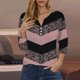 thumbnail image 2 of Blusas de Manga Corta para las Mujeres Impresas 3/4 Manga Cuello Redondo Blusa Casual, Ligero Diario Superior, 2 of 5
