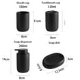 thumbnail image 6 of Ceramic Liquid Soap Dispenser Luxury Small Foam Soap Pump Dispenser Hand Shampoo Bottle Home kitchen Bathroom Accessories Set (TAO-GAO-BLACK4), 6 of 7