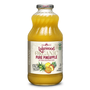 Lakewood Organic Pure Pineapple Juice, Fresh Pressed, 32 fl oz