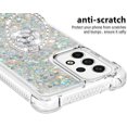 thumbnail image 2 of for Samsung Galaxy A53 5G Glitter Case with Ring Holder, Bling Sparkle Floating Liquid Soft TPU Cushion Fashion Girly Women Girls Clear Case Cover for Samsung Galaxy A53 5G  Silver, 2 of 14