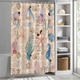 thumbnail image 3 of Seahorse Starfish Squid Seaweed Fabric Shower Curtain Marine Life Washable Shower Curtains for Bathroom, Waterproof Bath Curtain with Hooks Home Decor 36x72in, 3 of 8