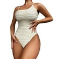 thumbnail image 2 of Sngxgn Bathing Suit for Women Tummy Control High Cut Swimsuit Womens Swim Suit(Beige,M), 2 of 8