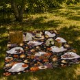 thumbnail image 7 of Autumn Ghosts With Flowers Pumpkins And Lanterns, Soft Flannel Blanket with Whimsical Autumn Illustration Print, Housewarming Gift and Home Decor for Bedroom and Living Room, 7 of 7