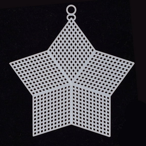 12PCS Needlepoint Canvas Mesh Sheets Star Shape Plastic Canvas Blank Canvas for Embroidery Knit Crochet Needlework