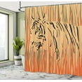 thumbnail image 5 of Ambesonne Wildlife Shower Curtain, Tiger Jungle, 69"Wx84"L, Orange and Peach, 5 of 5