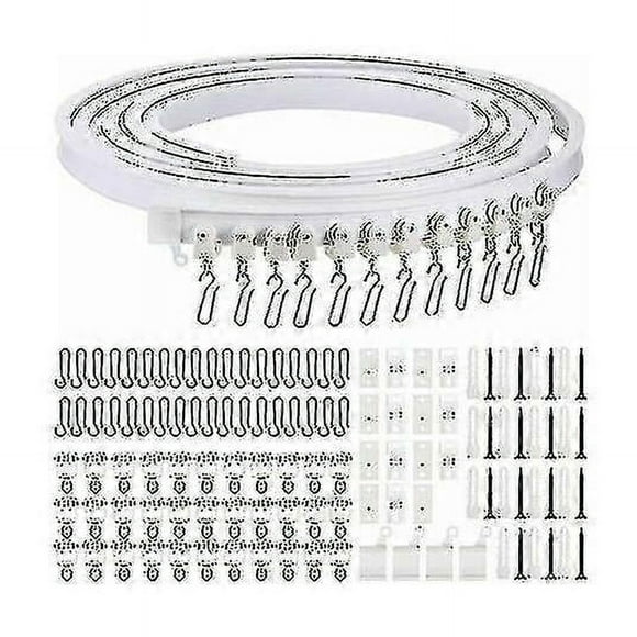 Meter Foldable Ceiling Curved Curtain Track Flexible Curved Curtain Track Soft Curtain Track For Curtain Track With Metal Curtain Hooks, Room Divider