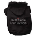 thumbnail image 3 of Christmas Pet Dog  Cat Hoodie Rhinestone, "Dear Santa, I Can Explain", 3 of 9