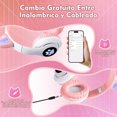 thumbnail image 3 of Audífonos Gaming Bluetooth 5.0 Con Orejas RGB Luz LED manos libres Diadema Ajustable 7h Baterían Color rosa, 3 of 5