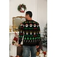 thumbnail image 5 of QDG Mens Ugly Christmas Sweater Reindeer Snowflakes Funny Fairisle Pullover Knit Crewneck, 5 of 8