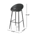 thumbnail image 3 of Stylish & Durable Barstools, PP, Black (Set of 2), 3 of 9