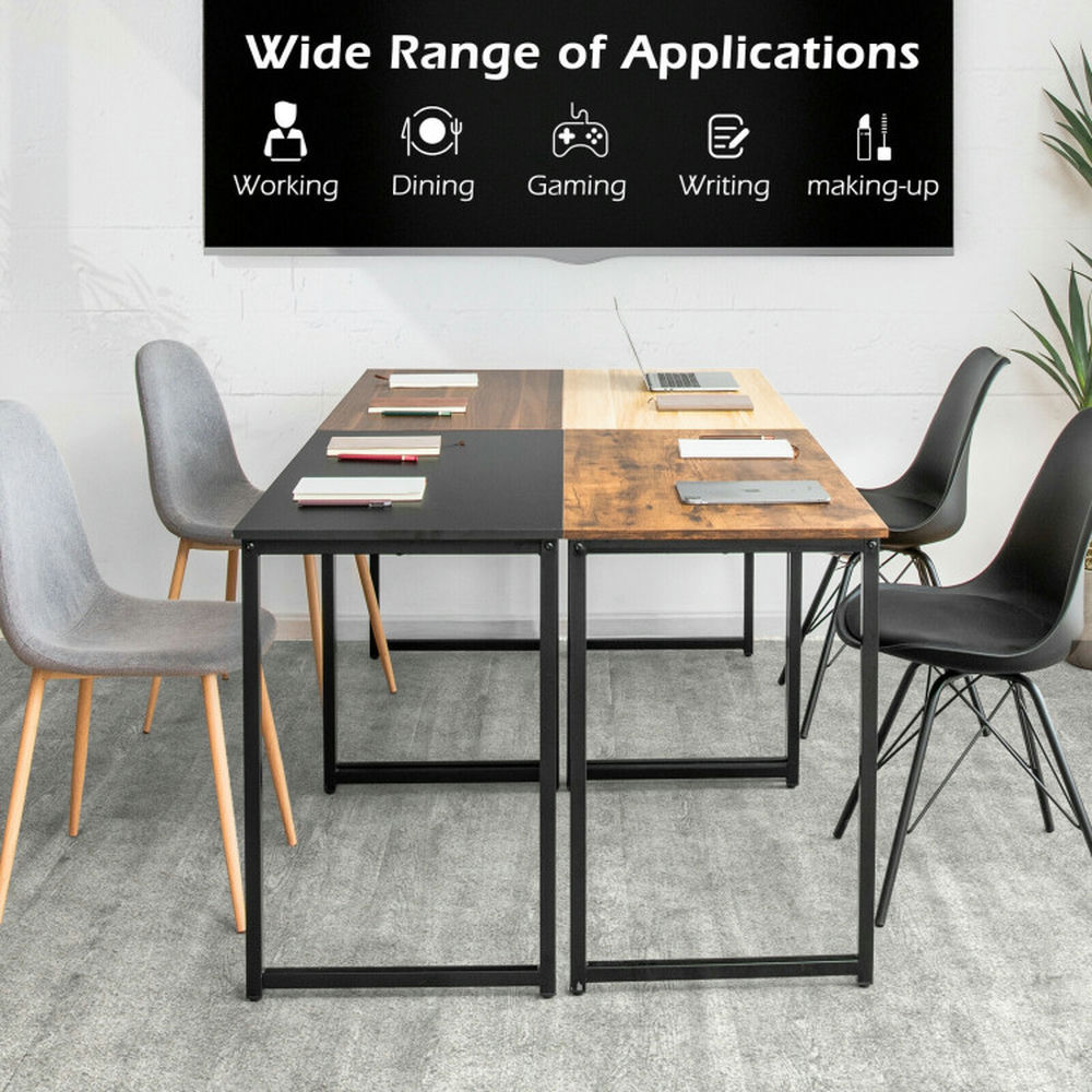 Demi Bonn L Shaped Computer Desk and Writing Workstation for Home and Office, Natural