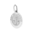 thumbnail image 6 of 14k Gold White Rhodium, First Holy Communion Round Religious Pendant Medal Charm 15mm Wide with 20" Dainty Neck Chain, 6 of 7