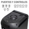 thumbnail image 3 of BOCINA BLUETOOTH RECARGABLE CON DOS BOCINAS DE 6.5 PULGADAS, BASS PLUS NEGRO Y LUZ RGB., 3 of 5