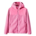 thumbnail image 2 of gbyLJF Women's Thickened Fleece Hoodie Jacket Full Zipper Casual Warm Jacket Winter Outwear with Zipper Pockets, 2 of 5