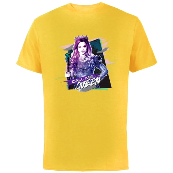 Disney Descendants 3 Audrey Call Me Queen - Short Sleeve Cotton T-Shirt for Adults -Customized-Yellow