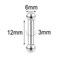 thumbnail image 6 of QQTDFG 1 Pc Stainless Steel Eyebrow Piercing Lip Nipple Ring Barbell Piercing Jewelry-4G-Length 12mm, 6 of 9