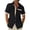 Black, variant on Men's Casual Short Sleeve Button Up Shirts Floral Trim Turn Down Collar Chest Pocket Beach Vacation Tops,Pink,XXL