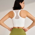 thumbnail image 5 of Women's Sports Bras Sports Fitness Bra Yoga Running Bra Dry Wicking Bra Bras for Women No Underwire White M, 5 of 7