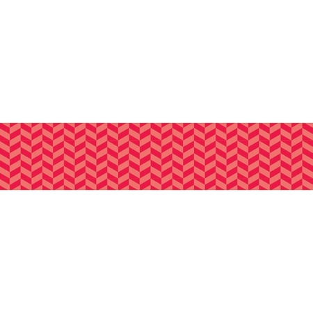 - POPPY RED HERRINGBONE BORDER