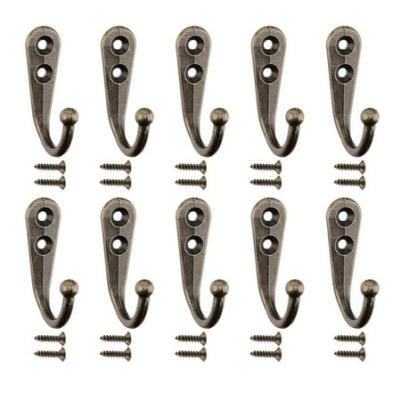 

YIQH 10X Hooks Wall Hanger Stainless Alloy Coat Hat Clothes Robe Holder Rack Hook