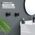 thumbnail image 2 of KOKOSIRI Robe Hook Bathroom Towel Coat Hooks Matte Black for Bath Kitchen Wall 2 Pack B1013BK-P2, 2 of 9