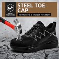 thumbnail image 4 of TREADVAULT Men's and Women's Steel Toe Safety Work Sneakers, Kevlar Puncture-Resistant, Anti-Slip, Breathable, Soft Flexible, 4 of 14