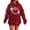 Red2, variant on Sweatshirts for Womens Ladies Letter Leaf Printed Round Neck Long Sleeve Loose Fit Pullover Blouses Blue2,2XS