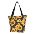 thumbnail image 1 of Fotbe Navy Blue Plaid Sunflower Bolsa de Playa con Estampado, Bolsa de Hombro, Bolsa de Mano Espaciosa, Bolsa de Viaje Ligera, Bolsa de Compras Versátil, 1 of 6