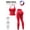 RED, variant on 2-piece set - Women's yoga pants set, off shoulder hanging neck vest, peach hip shaping sports pants