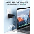 thumbnail image 2 of Cargador TECKNET USB C 65W PD 3.0 GaN tipo C con cable de 1,5 m, 2 of 7