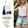 thumbnail image 5 of Allytechgroup Wallet Case for Samsung Galaxy Z Flip 4 with Crossbody Strap, Premium PU Leather Zipper Pocket Shockproof Cards Holder Phone Case for Women Girls, White, 5 of 8