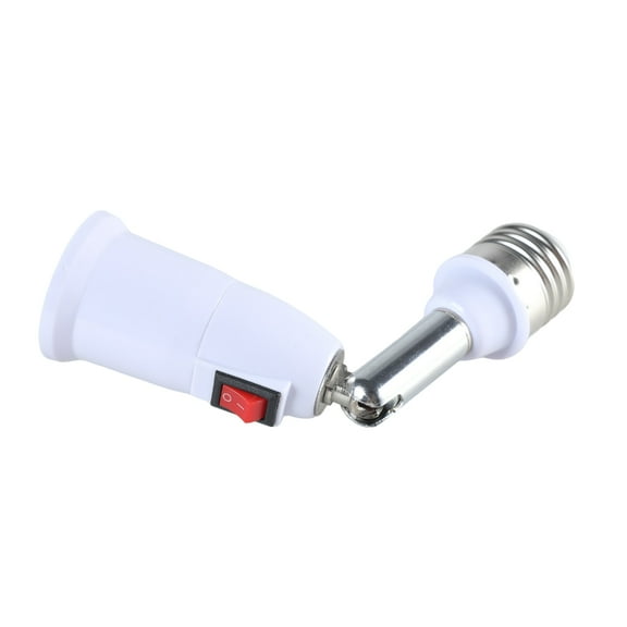 Adjustable E27 to E27 Lamp Holder Socket Extender with 180° Swivels Head Swivels