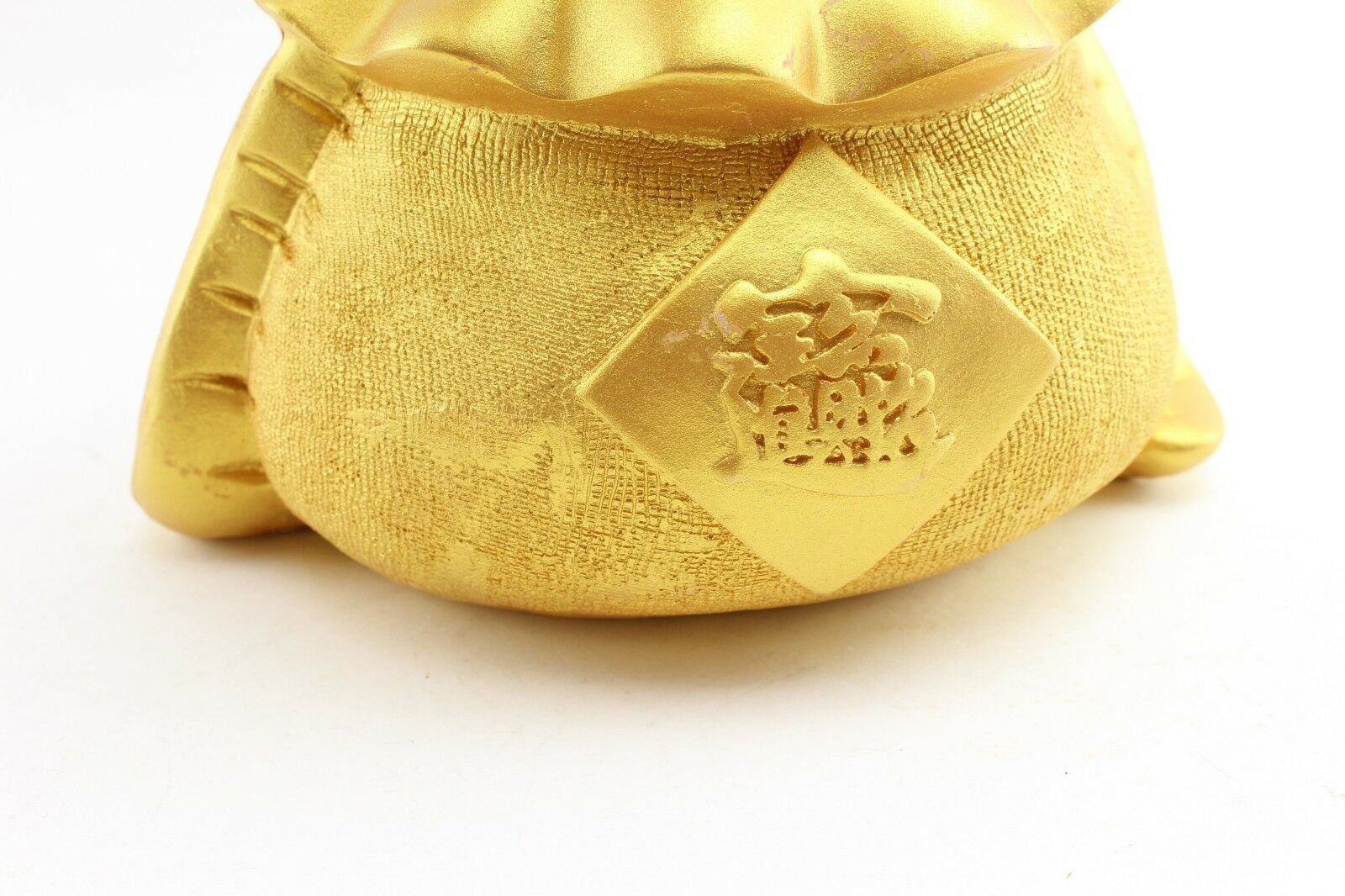 Large 9" Feng Shui Gold Money Tree Gold Coin Fortune Bag Pot Prospero Gathering KT00171