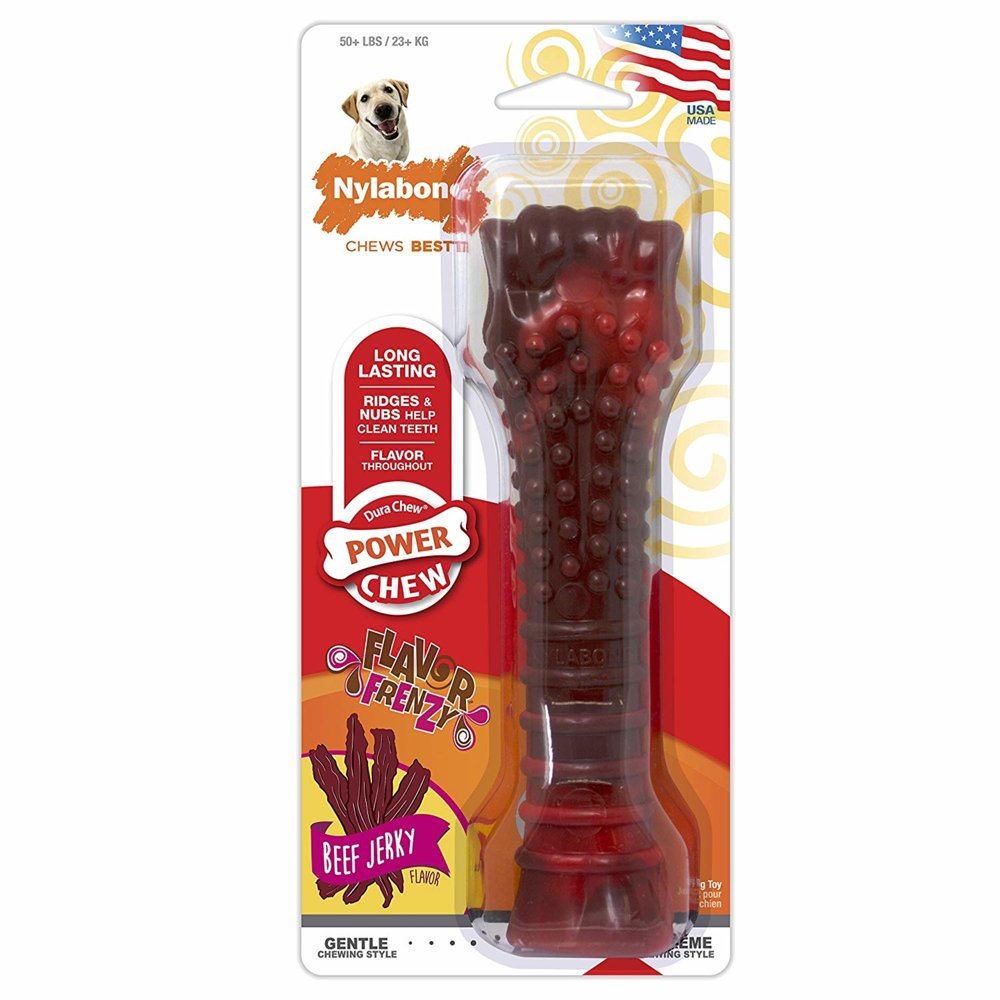 Nylabone Flavor Frenzy Power Chew Dog Toy Beef Jerky Flavor XLarge/Souper 50+ lbs. Walmart