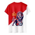 thumbnail image 4 of Women's Football Graphic T-Shirt,V-Neck Short Sleeve Graphic Print T-Shirt, Lightweight Summer Casual Soft Top for Everyday Wear for Soccer Tournament 2026 Red Size: 2XL, 4 of 4