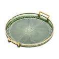 thumbnail image 2 of ZenCart Acrylic Serving Tray Round Serving Platter with Handles Coffee Table Decor Dish Dessert Tray for Cutlery Kitchen Countertop, 2 of 7