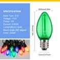 thumbnail image 3 of Ruiandsion E12 Green 110V Candle LED Bulb for Christmas Decoration Halloween String Lights Party and Holiday Ambiance Lighting,Pack-5, 3 of 10