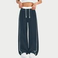 thumbnail image 4 of FAIWAD Girls Boys Sweatpants Drawstring Elastic Waist Athletic Trousers with Pockets Casual Workout Wide Leg Pants Streetwear, 4 of 8