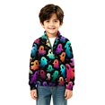 thumbnail image 3 of LTTVQM Halloween Sweatshirt for Boys Girls Cute Ghost Pumpkin Pattern Half Zip Stand Collar Cable Knit Long Sleeve Pullover Casual Warm Comfortable Outdoor Holiday Party Sweater Multicolor 11-12 Year, 3 of 6
