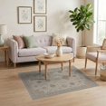 thumbnail image 3 of ODIKA 4'x6' Gray Terracotta Classic Pattern Washable Area Rug Intricate Geometric Design with Vintage Charm Stain Resistant, Low Pile, Easy Care for Dorm Room, Small Living, 3 of 7