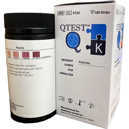 100 Count - Ketone Test Strips For Keto Diet, Diabetics and Ketogenic Measurement CYBOW