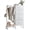 White, variant on JIOABL 4 Drawer Dresser with Hanging Rack, Steel Frame, Fabric Drawers, Tall Storage Organizer for Bedroom, Black