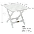 thumbnail image 7 of DJL PU Painted Wood Adirondack Folding Table Square Porch, White, 7 of 7